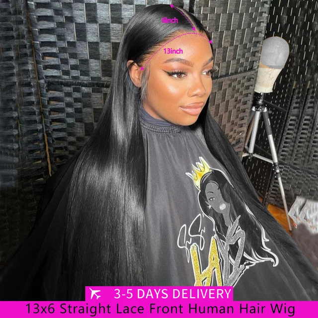 Straight Perruques Cheveux Humains 32 Inch Wigs Human Hair Perruque Brésilienne Human Hair Wigs 13x6 Perruque Cheveux Humains Perruque Femme Transparent Hd Lace Wigs Lace Frontal 13x6 3-5 workdays delivery 1
