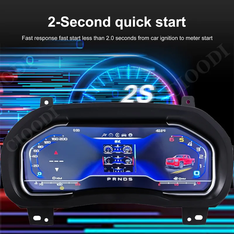 Panel de instrumentos digital LCD de 12,3" para Chevrolet Silverado 2014-2018, cabina virtual, velocímetro, contador, tablero CarPlay 4