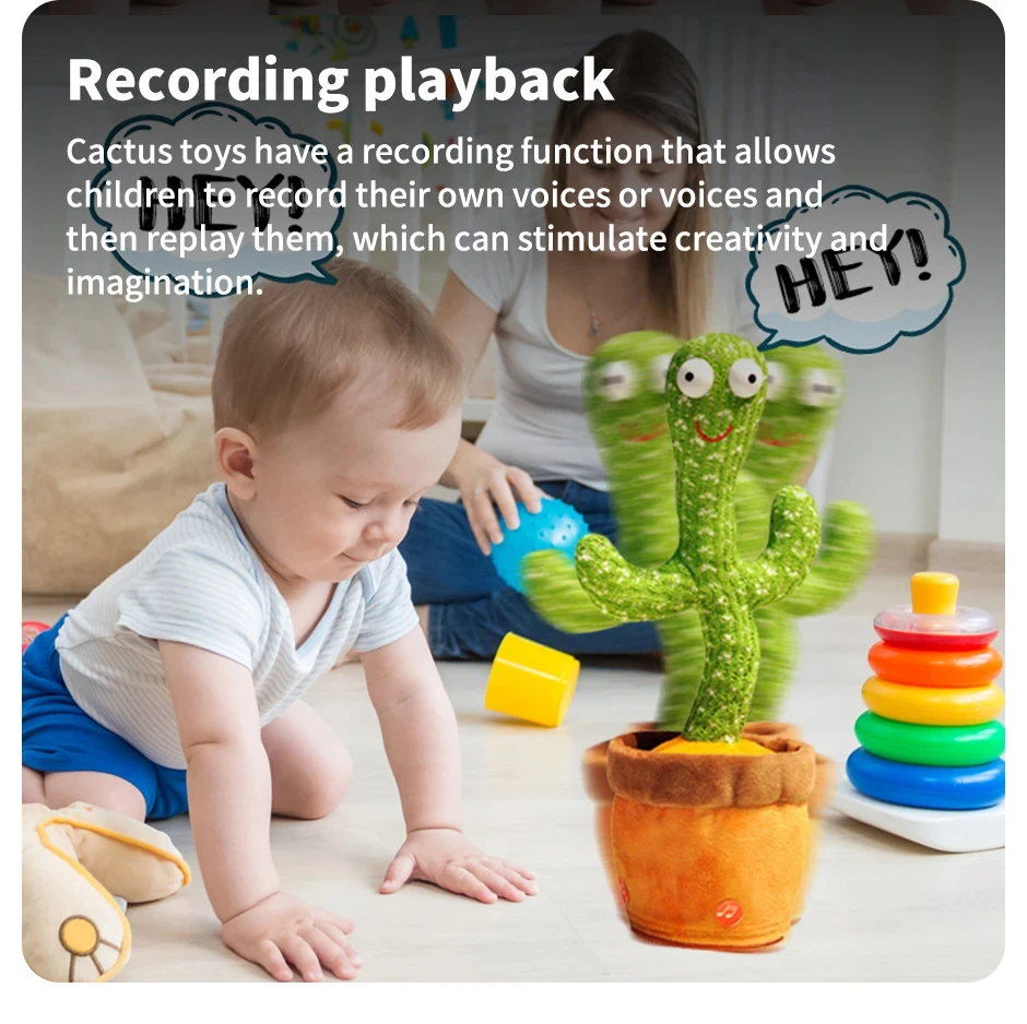 Dancing Cactus Toy for Kids Interactive Learning and Musical Fun