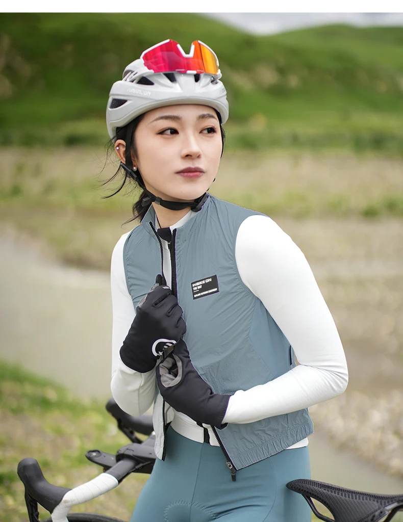 Inbike Damen Radsport leichte wind dichte Weste Outdoor Radfahren wind dichte UV-sichere Rennrad weste mit Zwei-Wege-Reiß verschluss – Detail 15