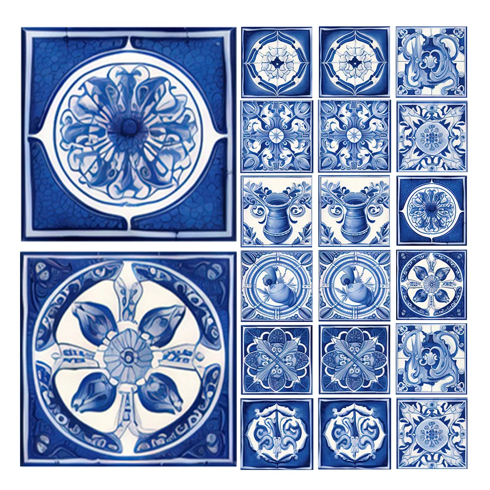 

20pcs Tile Stickers Self-adhesive Wall Tile Decals Peel And Stick Wall Tiles for Wall Decor