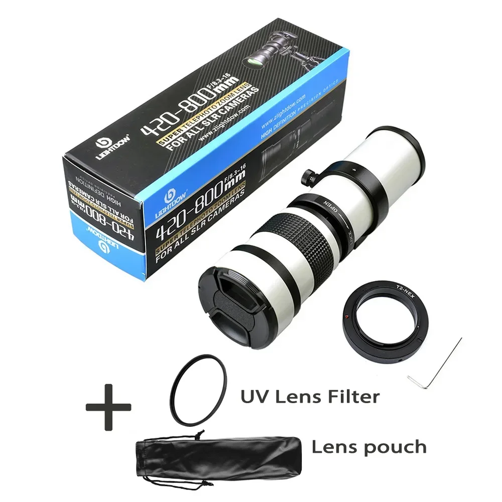 Lightdow Manual Focus Telephoto Zoom Lens 420-800mm F8.3-16