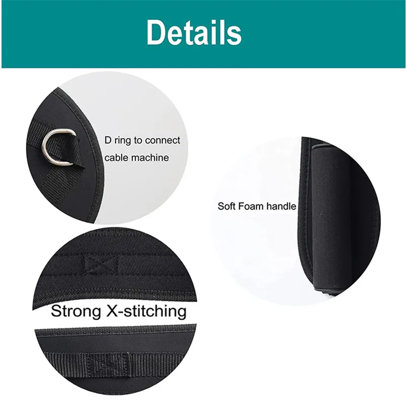 Description Picture 4 of itemNylon Fitness Abdominal Crunch Straps Ab Exercise Pulling Harness Shoulder Strap Belt Home Barbell Gym Equipment Accessories