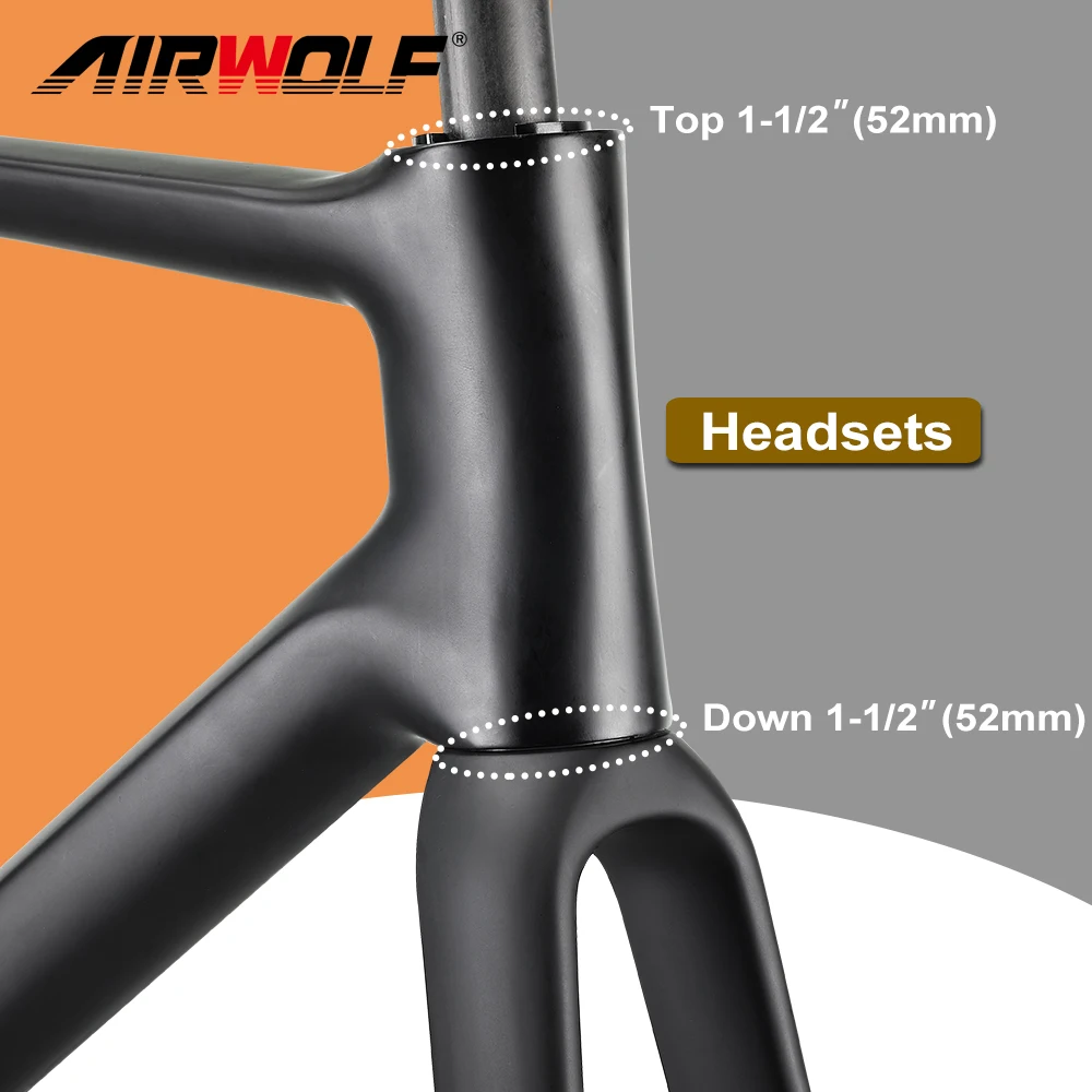 Airwolf Super Light T1100 Multicolor Carbon Road Bike Frame Max 700*38C Tires Climbling Road Bike Frame Carbon Bicycle bicycle parts bicycle frame