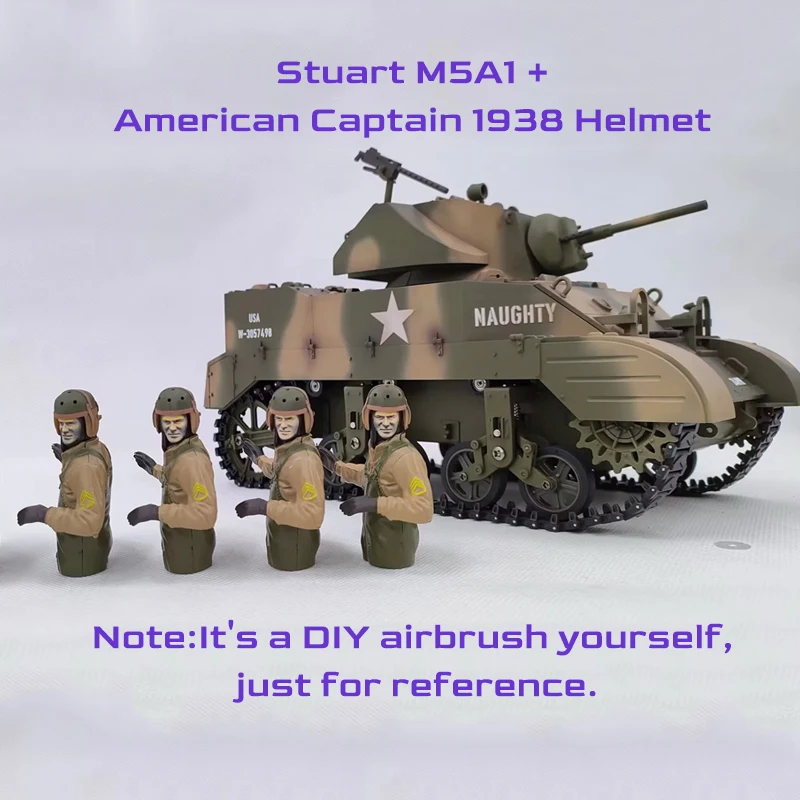 COOLBANK 1/16 WWII U.S.A. Vehicle Captain 1938 HLC-0003 Army Soldier Military themes Model figure soldier( For US. Stuart M5A1 ) 2