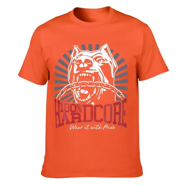 100 HARDCORE T Shirt Dog 1 Black 305206060 Gabber Techno Partyoutfit2024 High quality Brand T shirt Casual Printed 100% Cotton 3