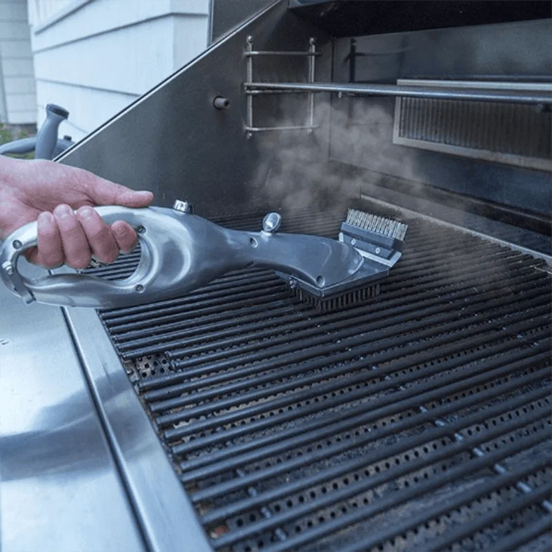 Bbq Steam Cleaning Brush Barbecue Stainless Steel Outdoor Grill Cleaner with Power of Steam Bbq Accessories Cooking Tool