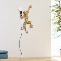 Retro Monkey Wall Light Creative Resin Wall Lamp Sitting Monkey /Hanging wall Shape Bedroom Study Home Decor Wall Table Lamp 2