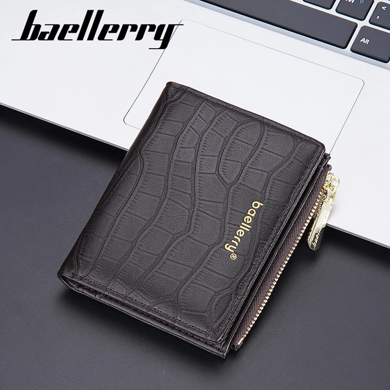 

Baellerry, новые мужские кошельки, высокое качество, тонкий держатель для карт, на молнии, мужской кошелек, карман для монет, держатель для фото, мужской кошелек, зажимы для денег