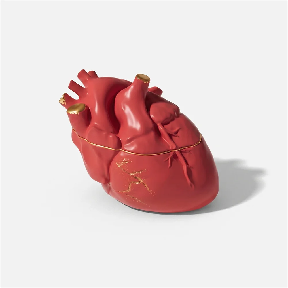 보우안 니콜 스카드 하트 캔들 용기 뚜껑 포함 실리콘 몰드, 콘크리트 및 시멘트 DIY 수제 석고 몰드, 홈 데코