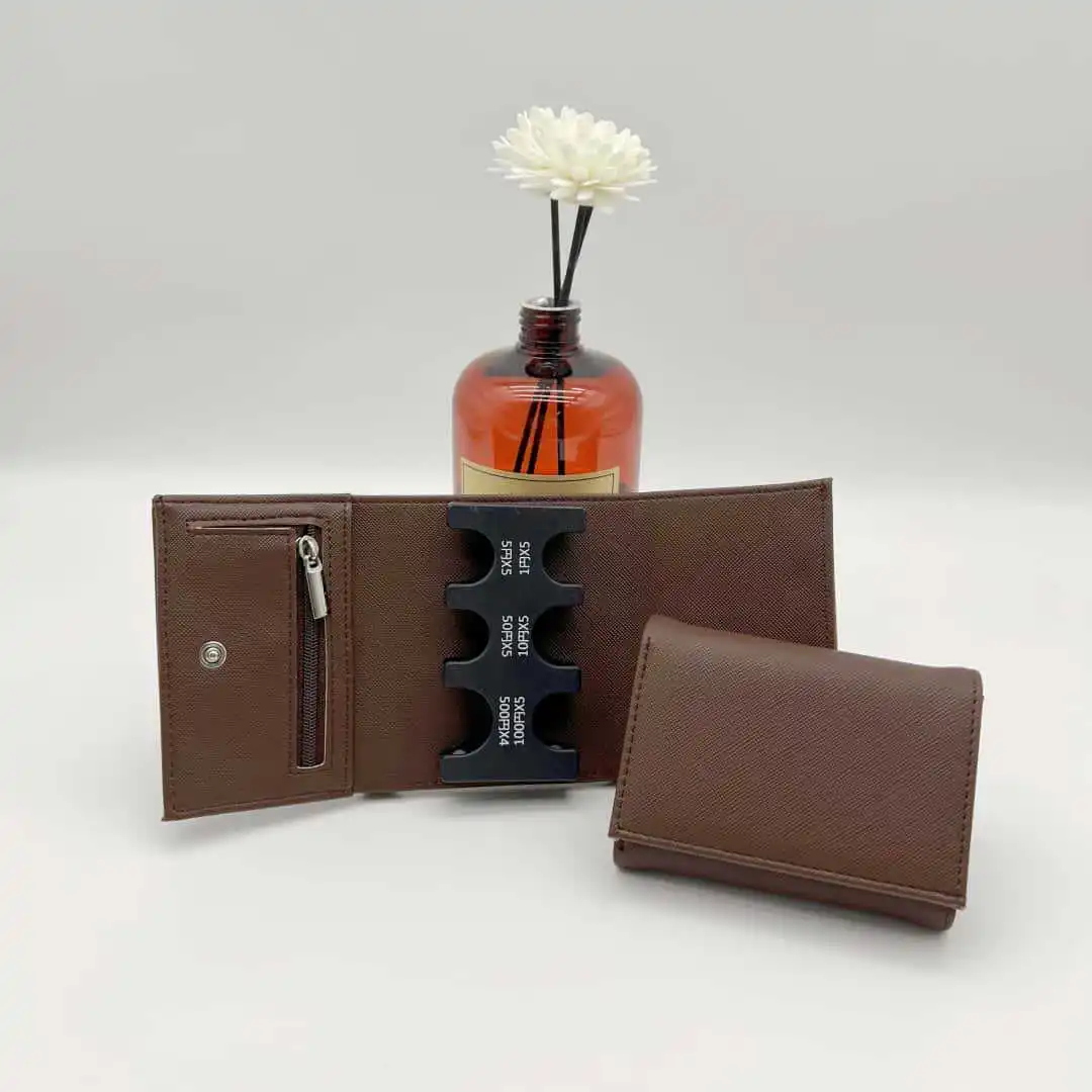 Vibrant Compact 2-In-1 Coin Clip Organizer & Tri-Fold Wallet with Loss Prevention