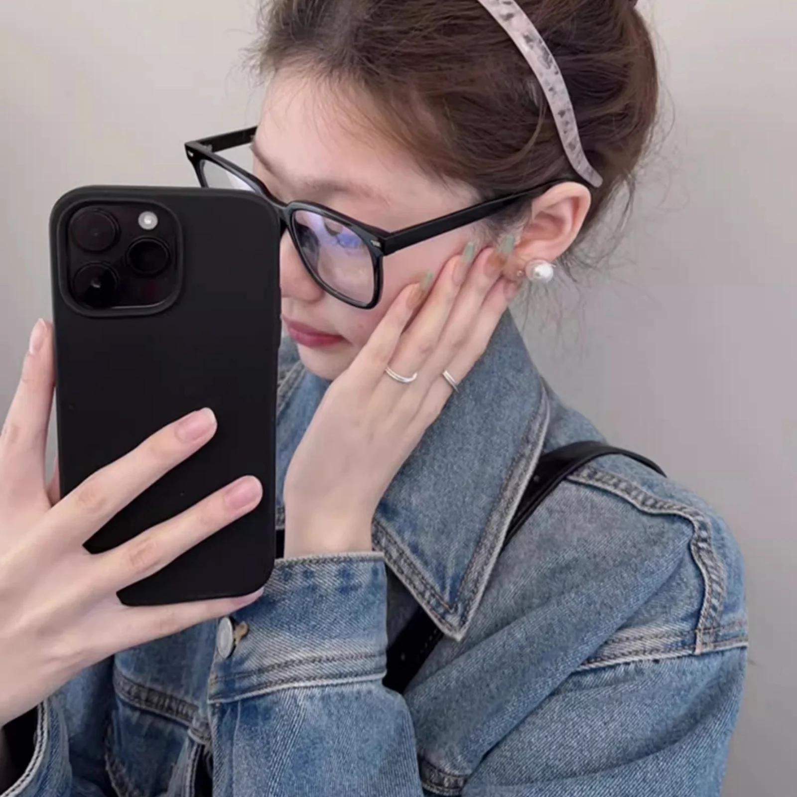 1 Ladies Non-Clamping Ear Bone Hair Accessories Acetic Acid Headband Headband High-End Hairband Girls 2024 New Summer Elegant He