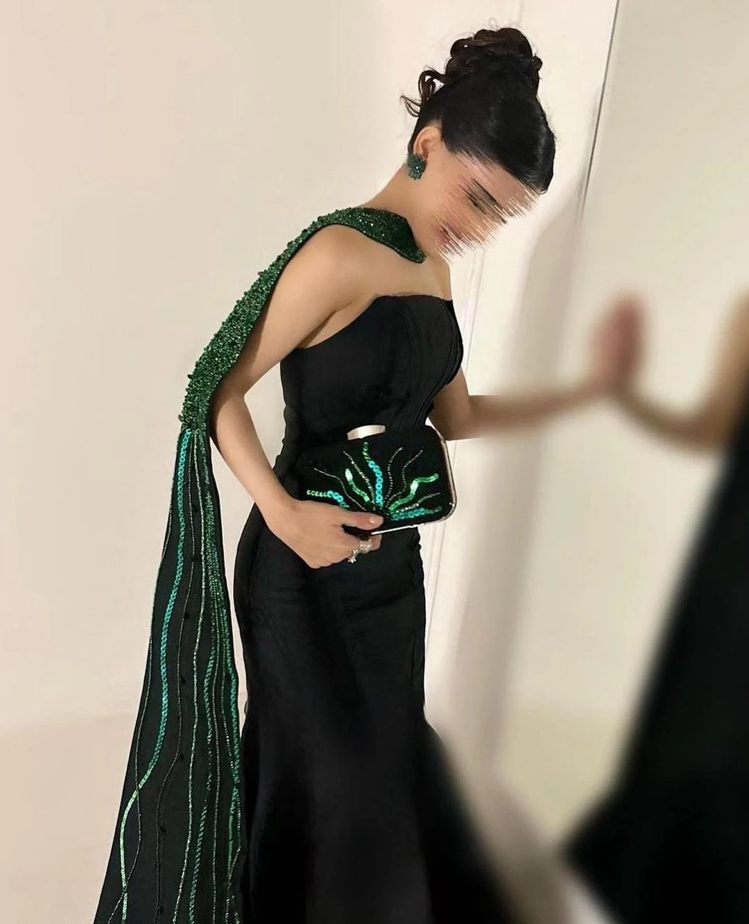 AsaNagi Women‘s Black Satin Prom Dresses Strapless Mermaid Wedding Party Elegant Ball Gown 2023 Saudi Arabic  فساتين سهره فاخره