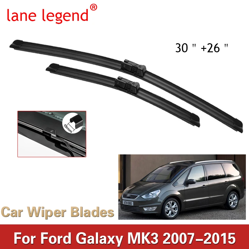 

For Ford Galaxy MK3 2007-2015 30"+26" Front Wiper Blades Windshield Windscreen Window Cutter Accessories 2011 2012 2013 2014