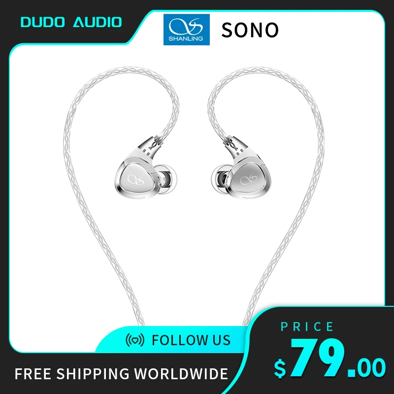 

SHANLING SONO 2DD+1BA Triple Hybrid Driver In-Ear Monitor Earphone IEM Hi-Res Audio 0.78mm Interchangeable Cable Wired Earbuds
