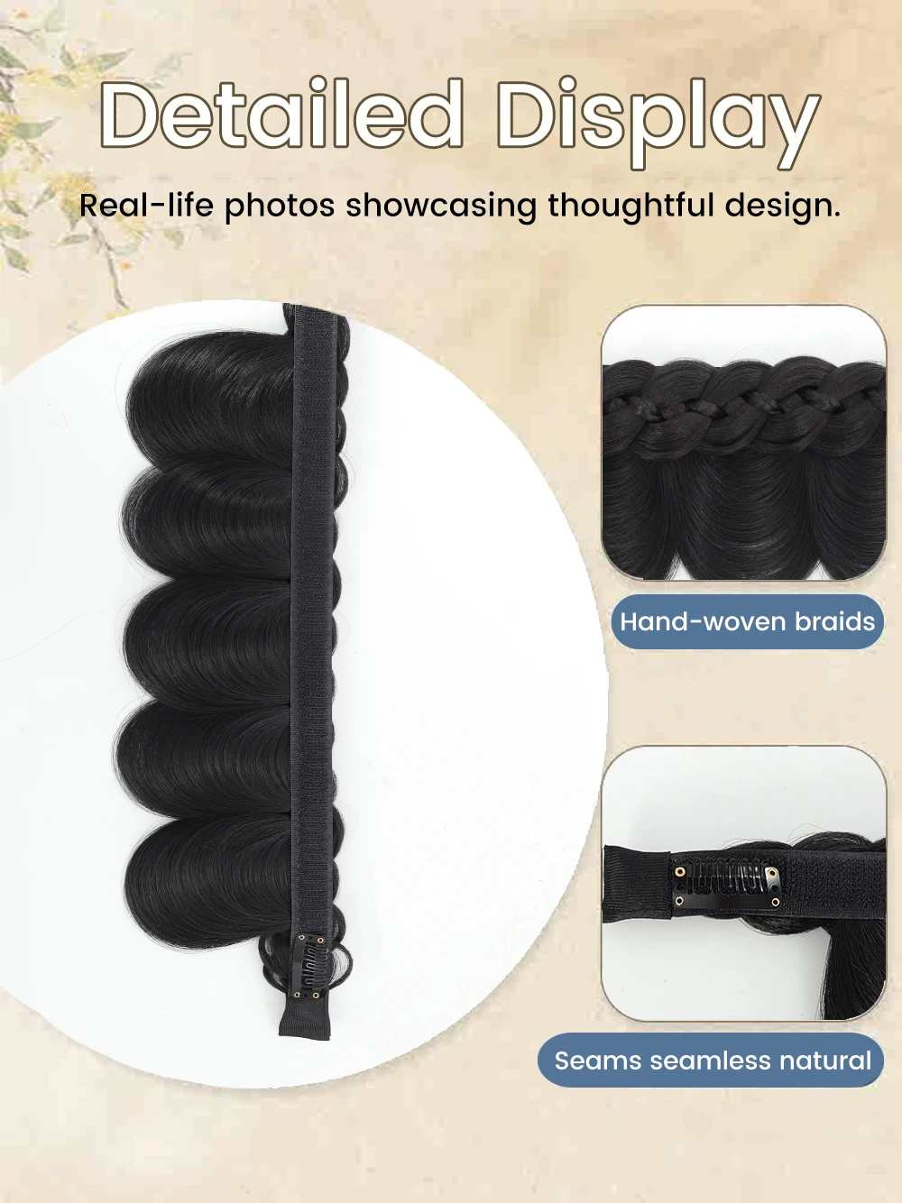 Synthetic Curly Wig for Women with Bangs and Vintage Style