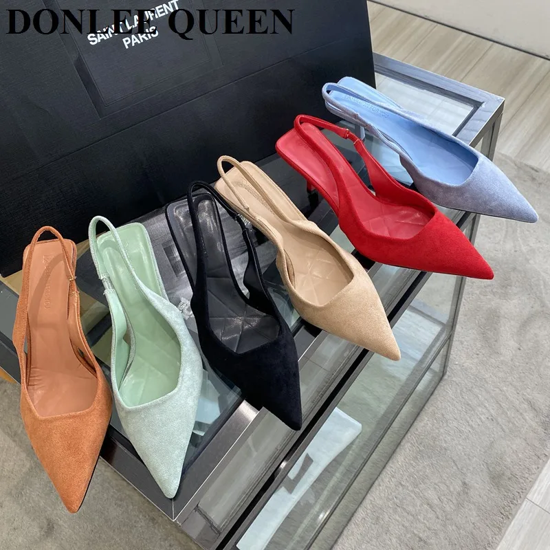 Fashion Thin High Heels Slingback Sandals Women Slip On