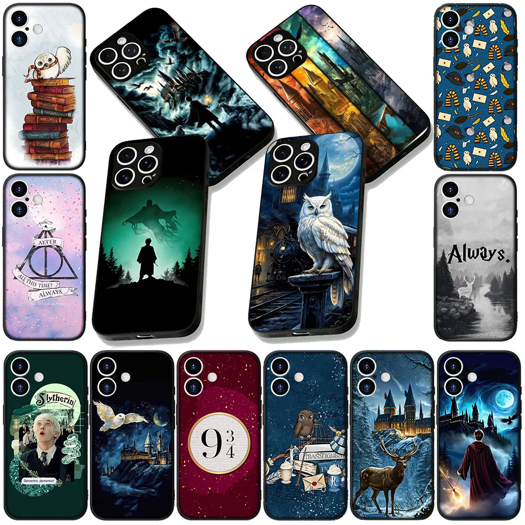 Silicone Phone Case with Art Cool Harries Owl Wand Potters Design