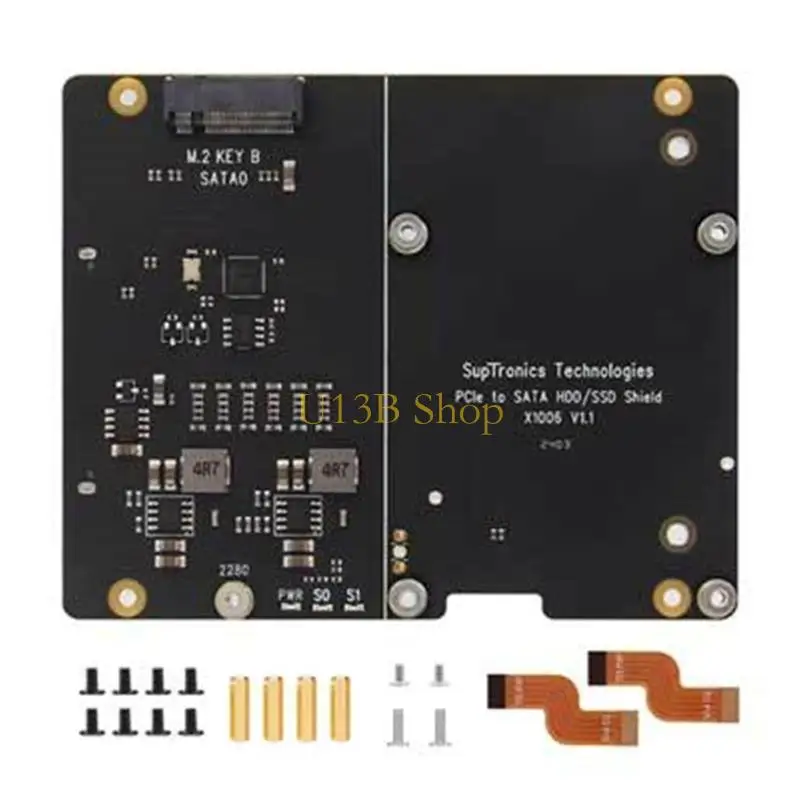 U13B X1006 PCIe Expansion Board for 2.5" Disk and M.2 Key B 2280 SSD Fast Speed
