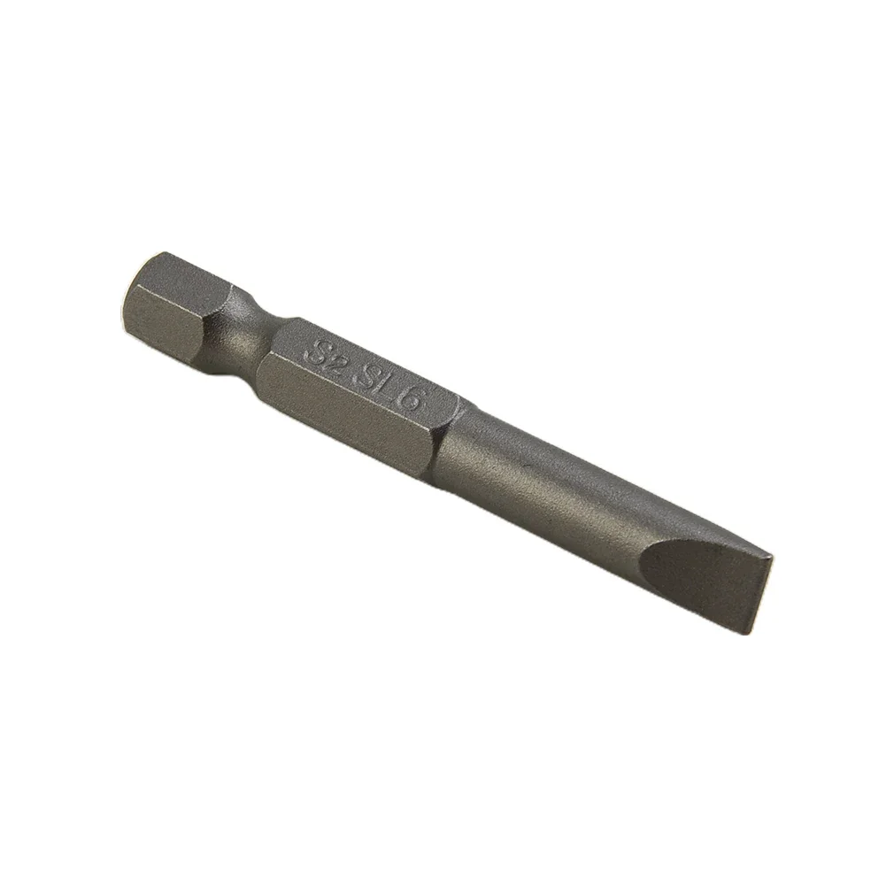 

Slotted Slotted Tip Screwdriver Bit Tip 1/4in Hex Shank 50mm 6pcs/set Flat Head Magnetic Screwdrivers Bits Practical