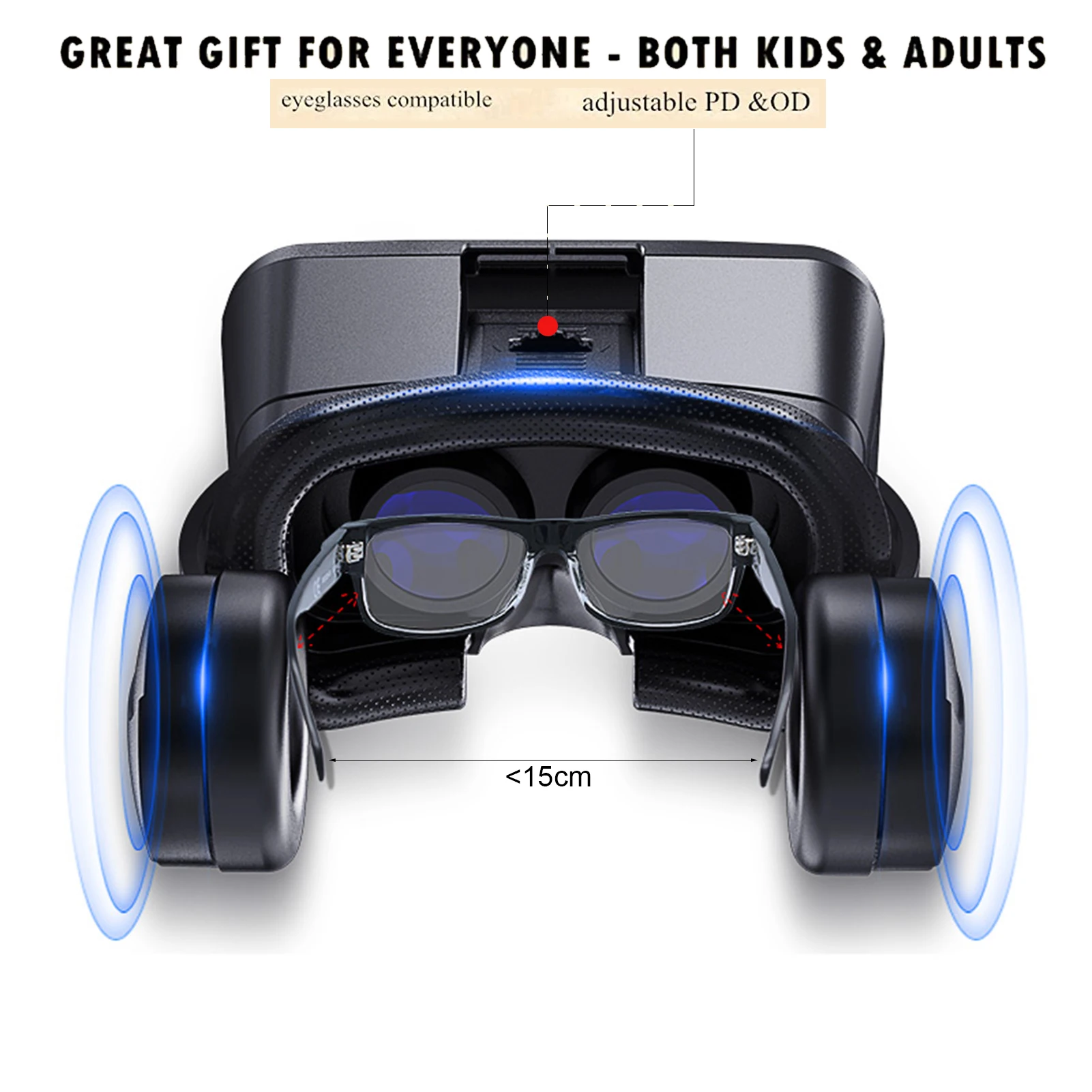VR Glasses Suit High-quality Adjustable Device With Handle 3D Virtual Reality Helmet Bluehooth 3.0 For Android/IOS/PC Ideal Gift