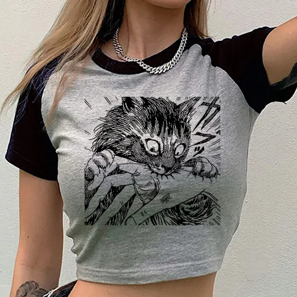 Junji Ito Shintaro Kago Tomie Crop Top Teen Party Meme Emo Japanisches T-Shirt Meme Japanisch Japan Dollette – Detail 1