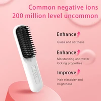 Brosse à lisser les cheveux à ions négatifs, 360 °   Dents flexibles, chaleur rapide avec 3 températures réglables, protection anti-brûlure sûre 2