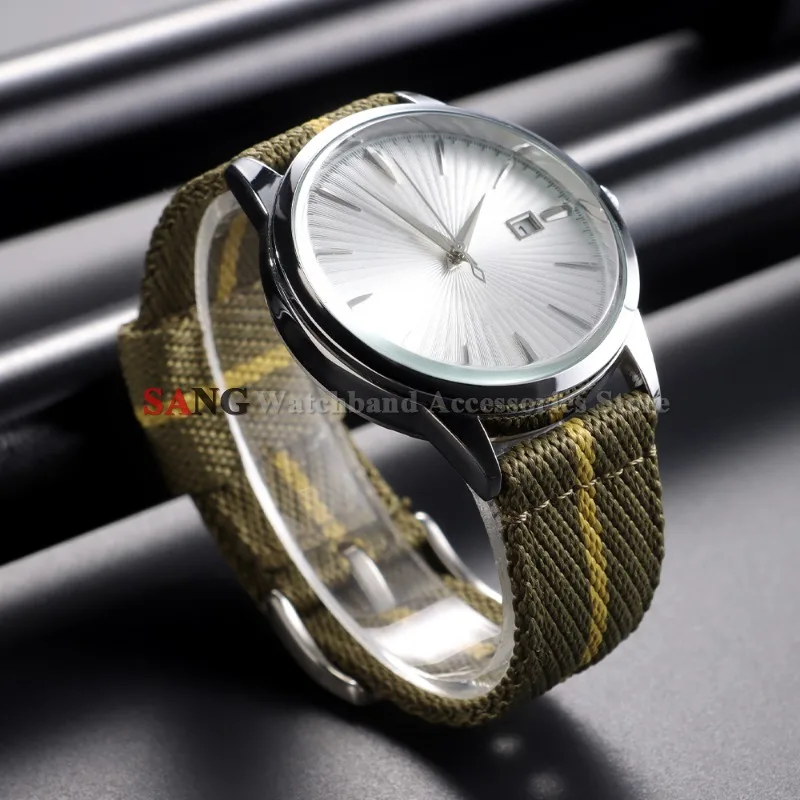 Universal Nylon Canvas Watch Band – Military Sport Woven Fabric Replacement Strap