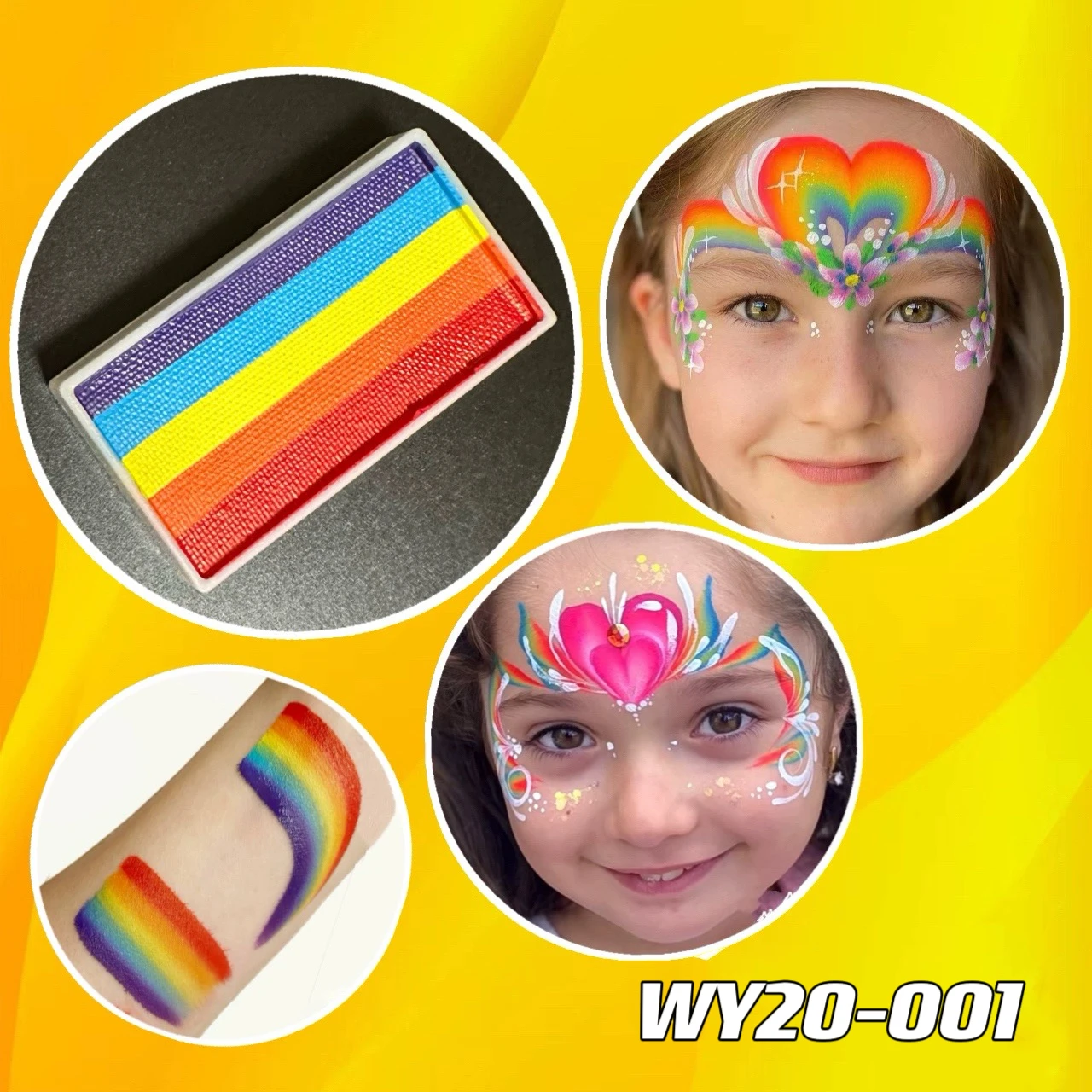 High Quality 20g 30g Splitcake Face Paint Body Art Painting Makeup Rainbow Split Cake Face Cosplay Holiday Make up 5