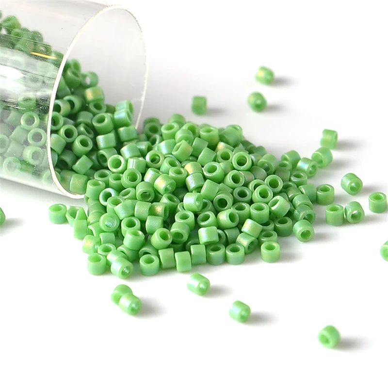 10g/Rohr 1,6mm Miyuki Perlen Matt Regenbogen Japanischen Delica Glas Seed Bead Für Französisch Stickerei DIY Schmuck machen Zubehör
