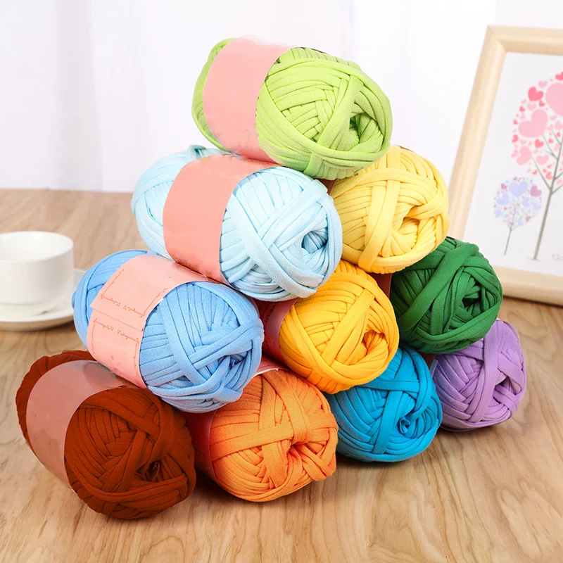 Cotton Knit Cloth Wool T-shirt Yarn DIY Soft Weaving Sewing Material for Carpets Blanket Bags 39 Colors Crochet Handmade Star 3