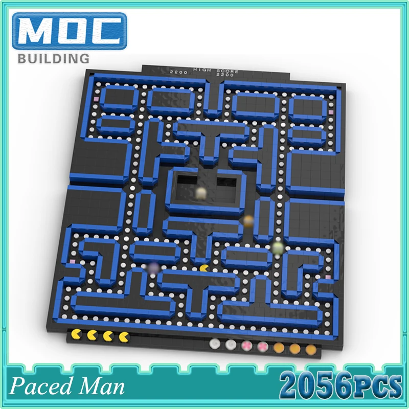 

Classic Childhood Memory Building Blocks Classic Pacman Arcade Game First Level Assembled DIY Bricks Model Kids Toy Holiday Gift