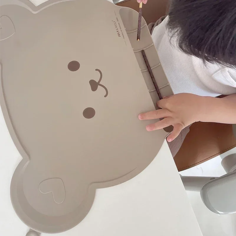 Silicone Growth Chair Dining Plate Table Mat Babies Dining Chair Table Anti-stain Residue Storage Baby Feeding Placemat