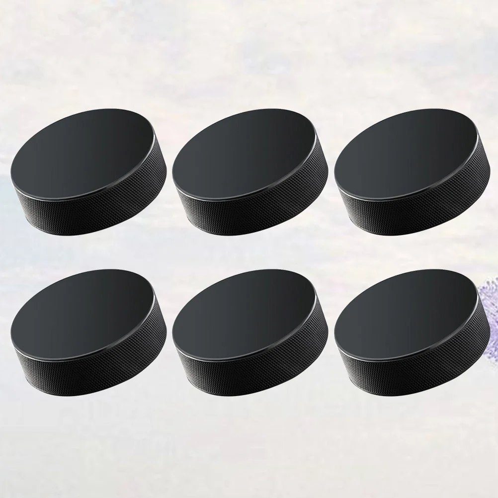 

8 Pcs Professional Rubber Ice Hockey Pucks Standard Hockey Balls Sports Supplies for Practice Training Game (Black)