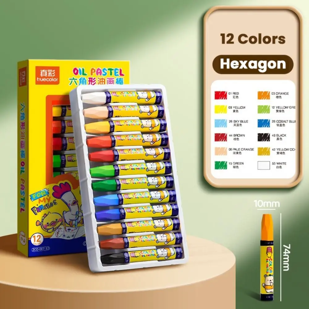 Safe 12/18/24/36/48Colors Oil Painting Stick Washable Non Dirty Hands Drawing Stick Drawing Supplies Crayon Painting Tool