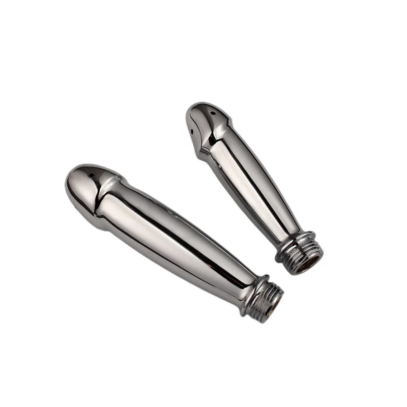 Metal Anal Cleaner Penis Head Aluminum Alloy Sausage Filler Back Court Cleaning Adult Anal Expansion Sex Toys