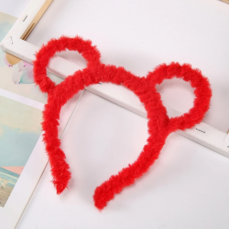 Cartoon Plush Bear Ear Hair Bands For Women Girls Hair Hoop Lolita Headdress Furry Headband Headpiece Dress Cosplay Accessories
