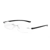 Semi-Rimless Anti Blue Rays Square Hyperopia Eyeglasses Women Men TR90 Magnifier Glasses For The Elderly  +75 +100 +125 To +400 6