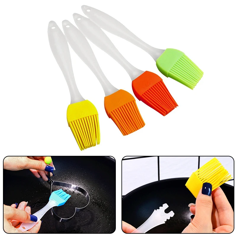 1PCS Silicone BBQ Oil Brush Basting Brush DIY Cake Bread Butter Baking  Brushes Kitchen Cooking Barbecue Accessories BBQ Tools