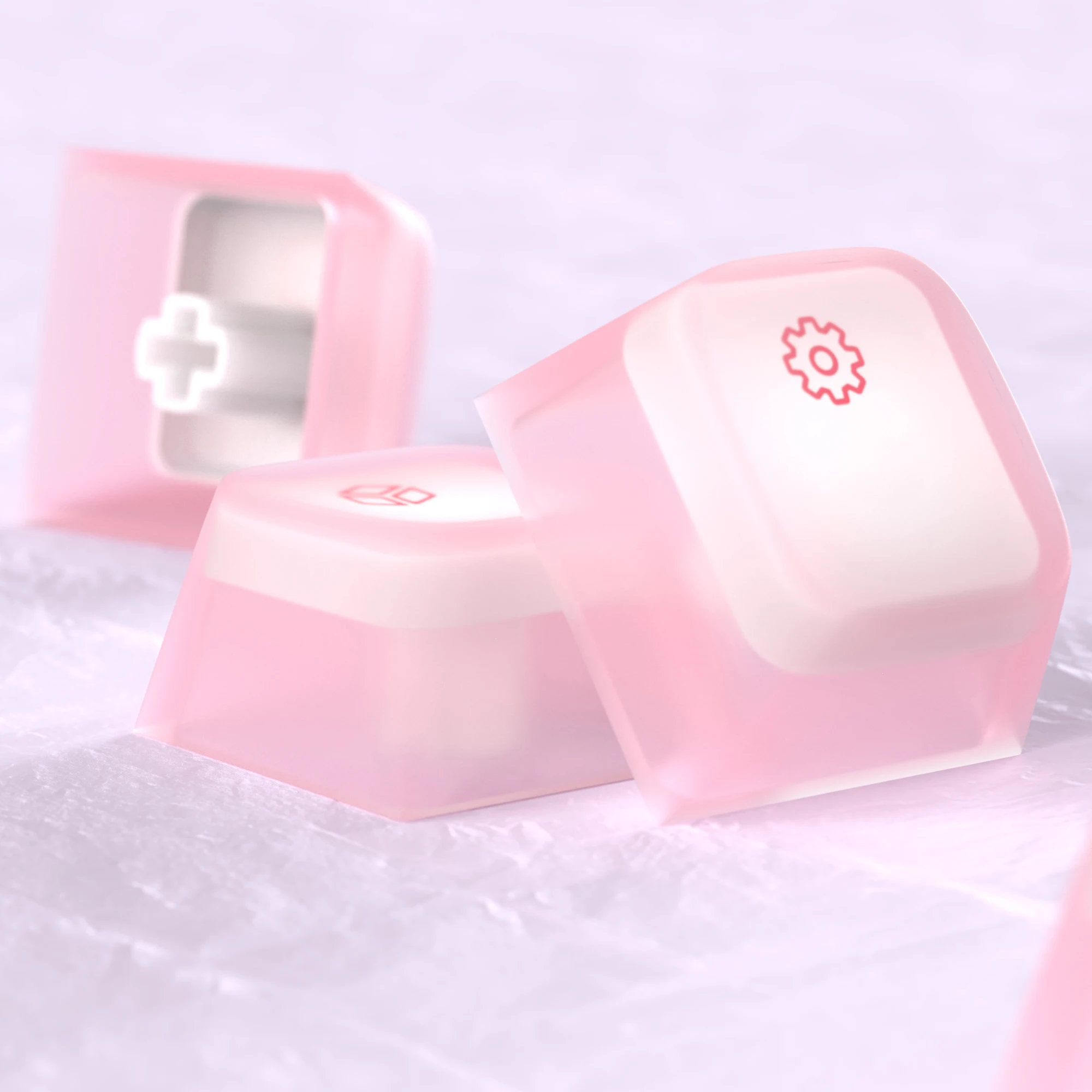 Nogi Cereja Perfil Abs Silicone Keycap Preto Branco Sakura Pep Muito Peri para Teclado Gh60 Poker 87 Tkl 104 Ansi Xd64 Bm60 Xd68