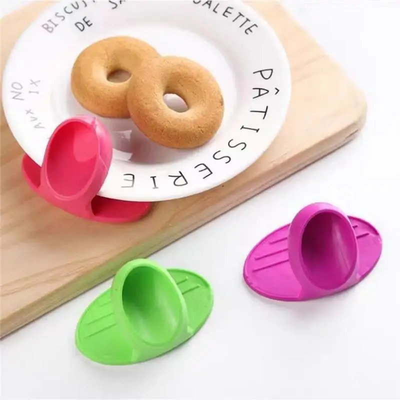 Kitchen Silicone Insulated Finger Cots Thickened High Temperature Resistant Anti-Scalding Gloves Microwave Oven Dishware Clips