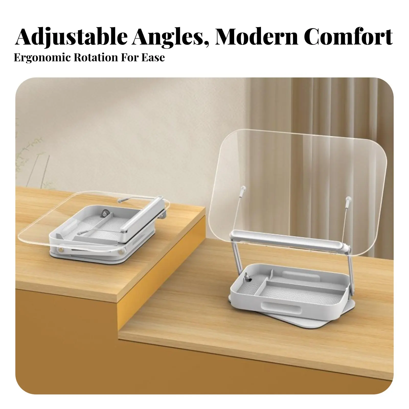 조절 가능한 데스크탑 북레스트 360 °   회전식 받침대 조절 가능한 독서용 이젤 다기능 이랜드 무브 스타일로닉 (독자용)