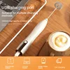 Portable Rechargeable Electric Milk Frother Foam Maker Handheld Foamer High Speeds Whisk Cappuccino Mixer Coffee Wand whisk 3