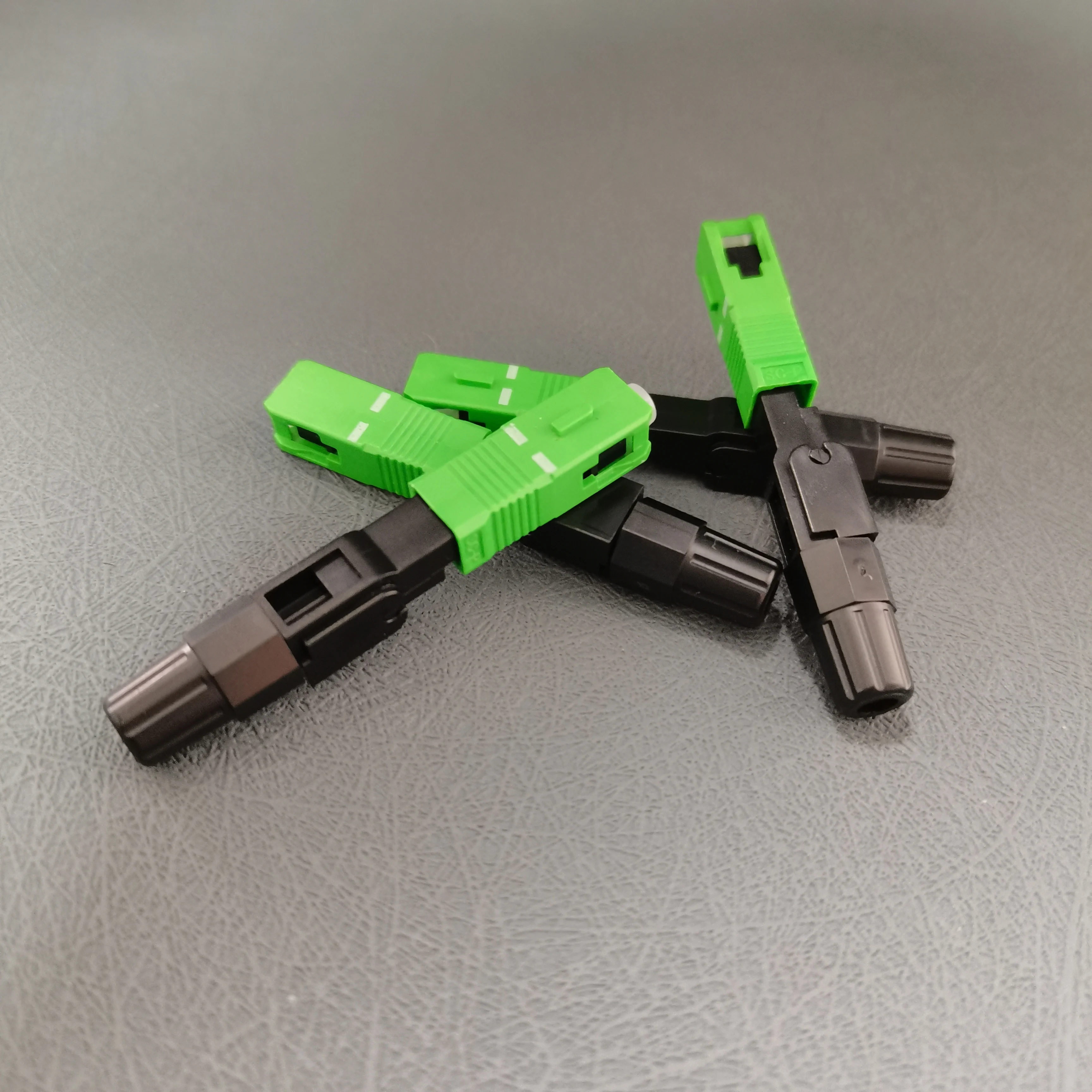10pcs SC APC Fast Connector Embedded Connector FTTH Tool Cold Fiber Fast Connector SC Fiber Optic Connector