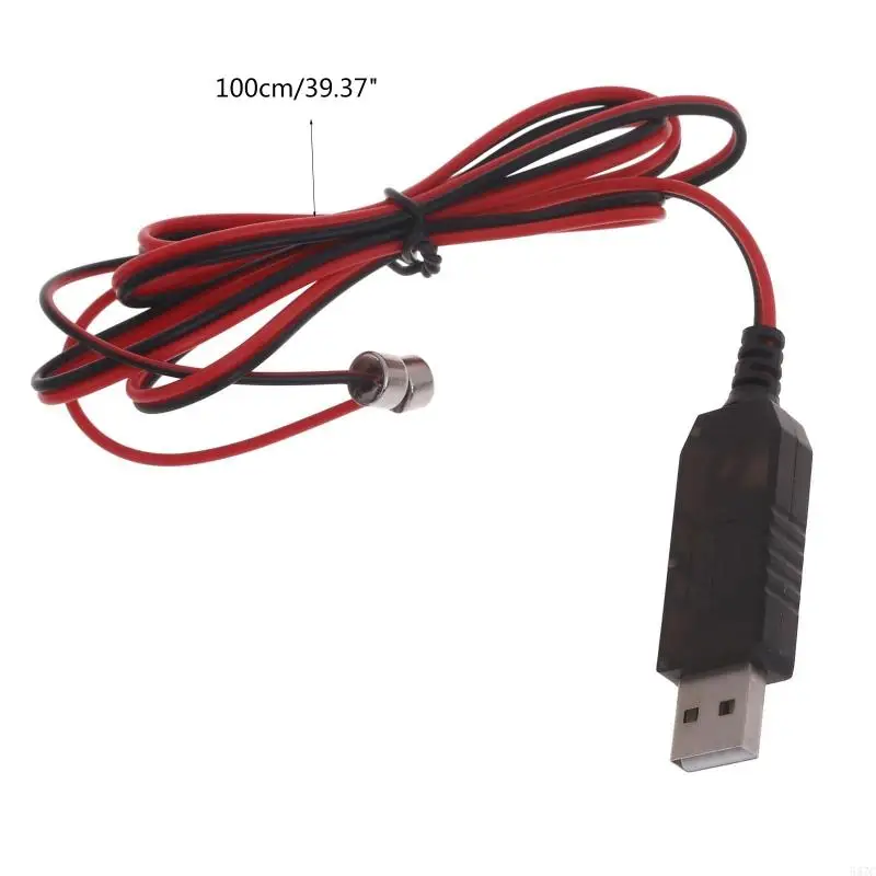 587C Rechargeable Battery Cord with Type-C Adapter for 3.7V 26650/18650/18500
