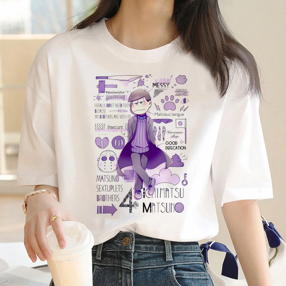 

Osomatsu San Tee women Japanese streetwear graphic t shirt female harajuku graphic 2000s clothing