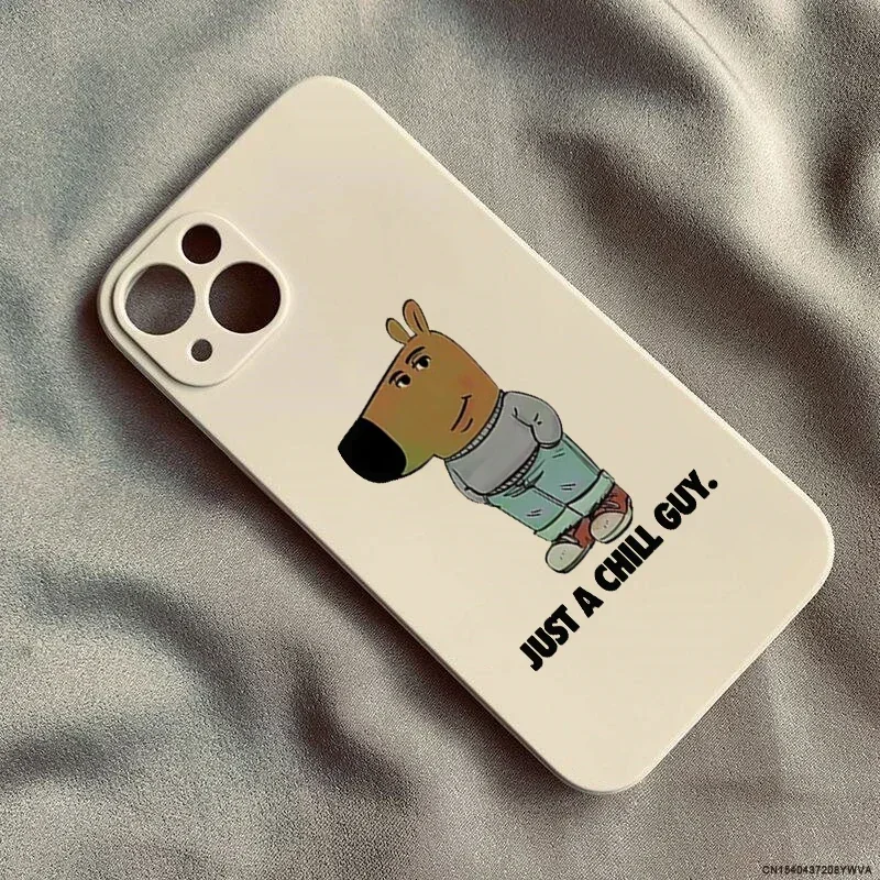 Whimsical Chill Guy Dustproof Soft Phone Case Cover