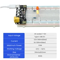 KEYESTUDIO Type-C Power Supply Module+830/400 Holes Breadboard+Jumper Wires for Arduino Breadboard Projects DIY Electronic Kit - Image 4