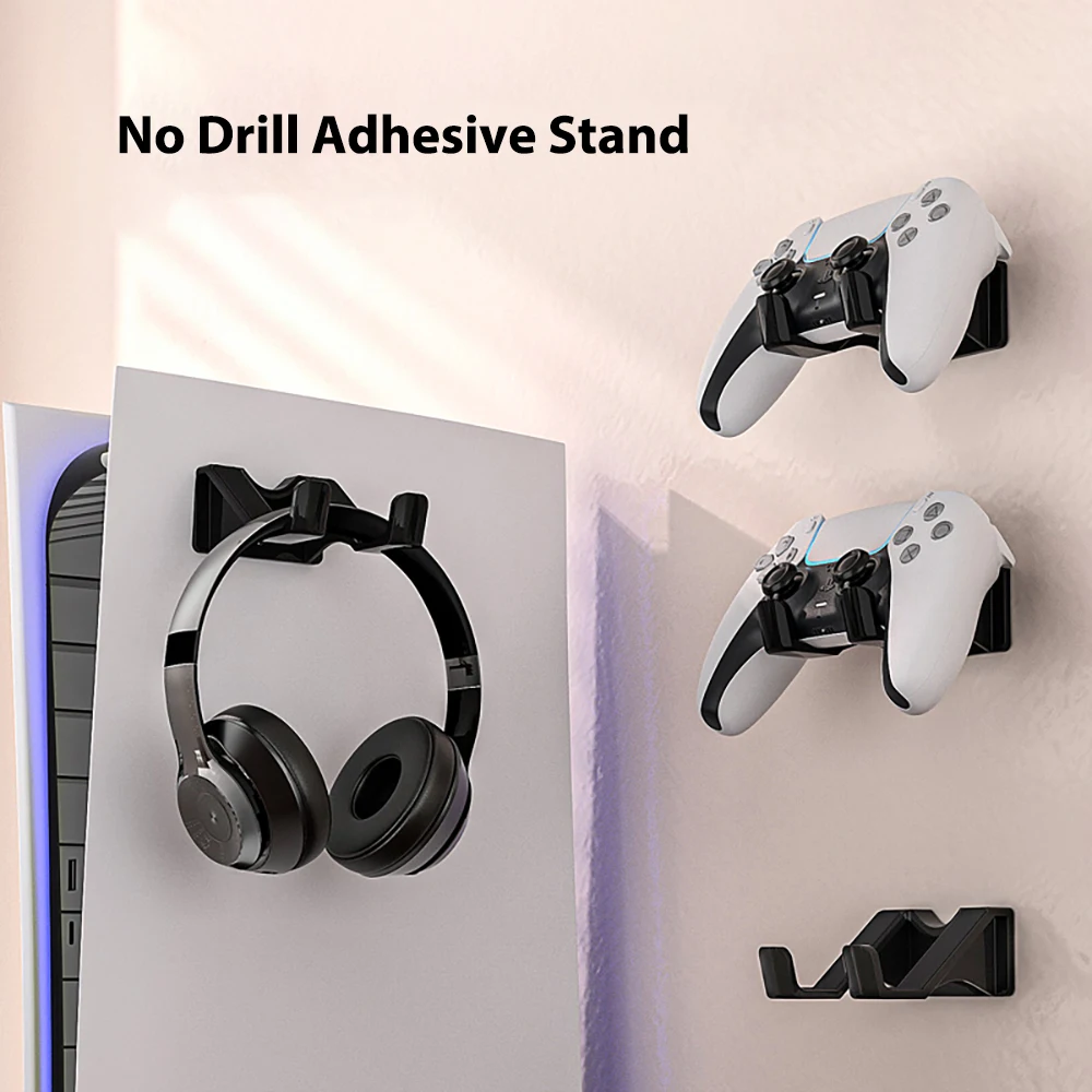 Under Desk Metal Stand Holder for Console with Controller Stand - Durable Wall Mount, Fast Shipping