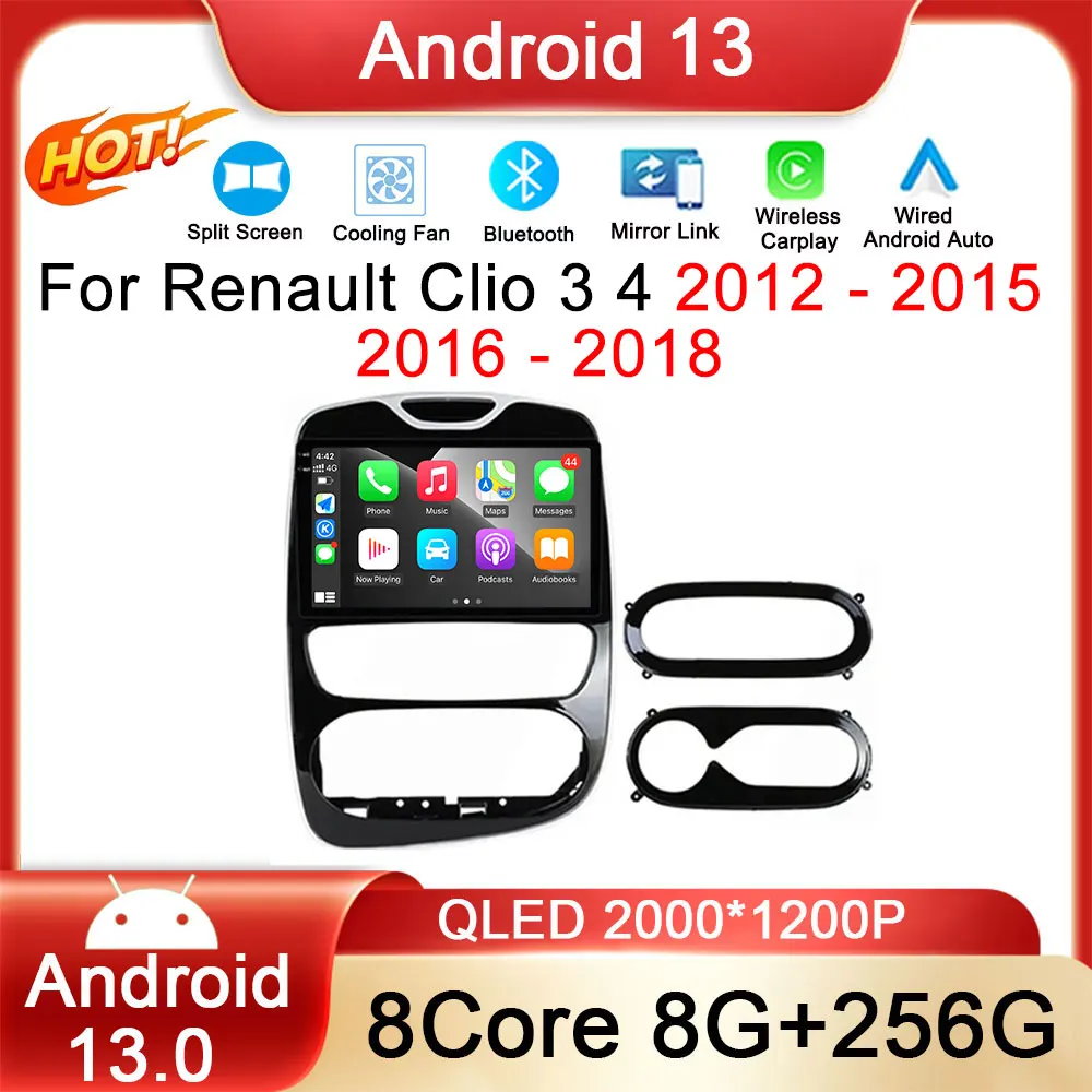 

Автомобильный мультимедийный плеер, 10 дюймов, Android 13, для Renault Clio 3 4 2012 - 2015 2016 - 2018